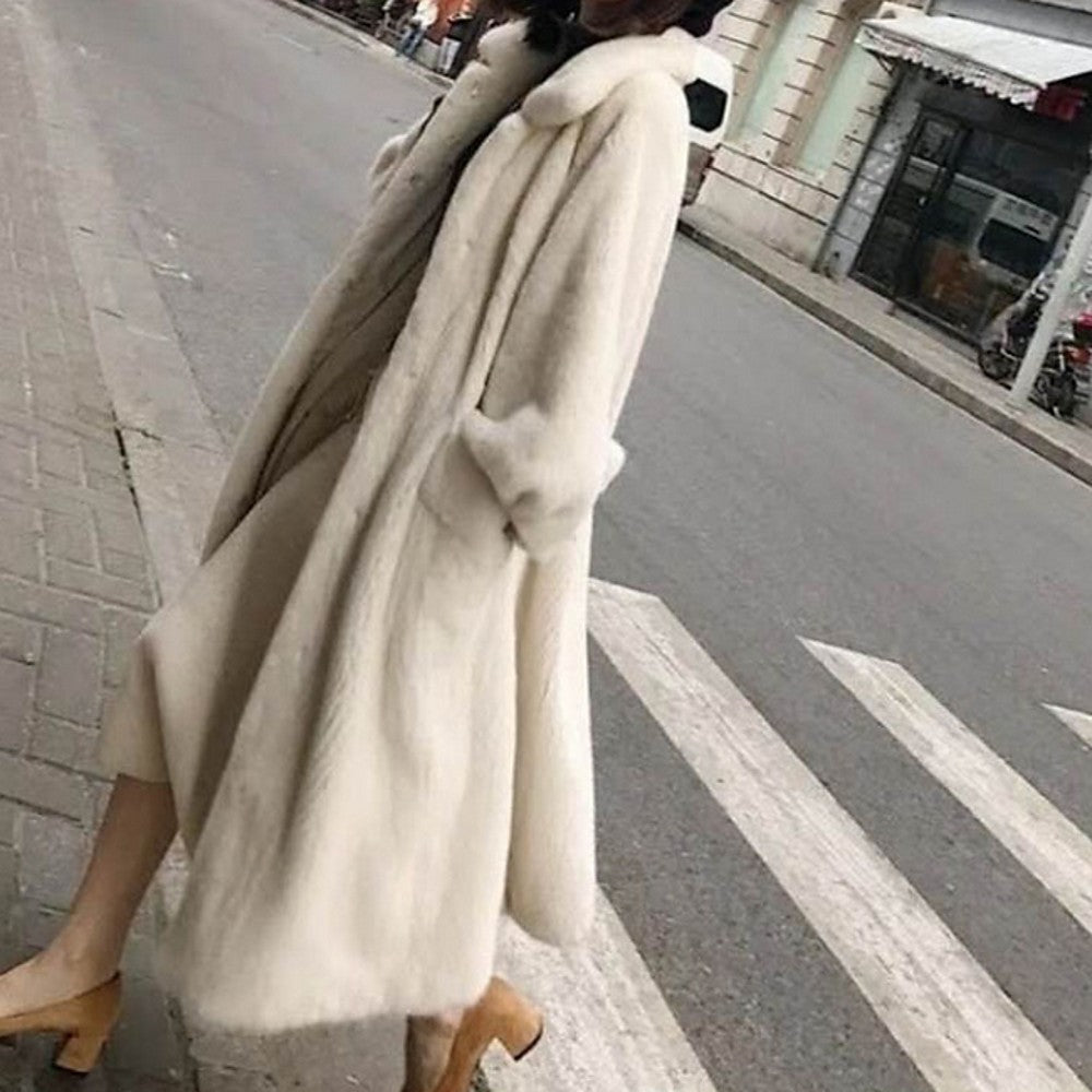 Manteau d'hiver femme Doux Ceinture large Élégant