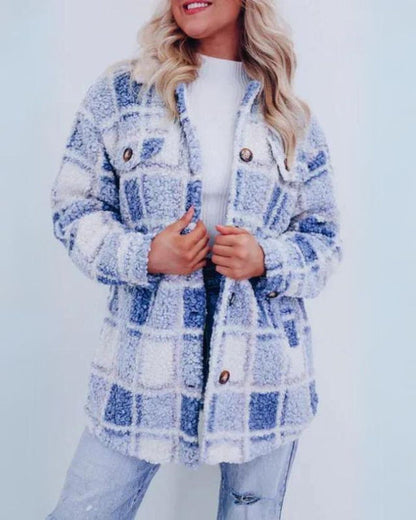 Veste à Carreaux Homme Boutonnée sur le Devant