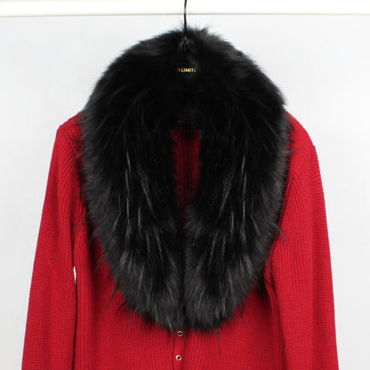 Foulard de luxe pour femme en fausse fourrure douce