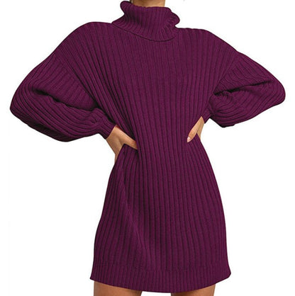 Robe pull femme élégante manches larges