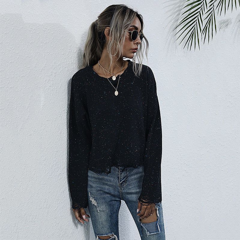 Sweat-shirt Femme Tendance Effet Pailleté