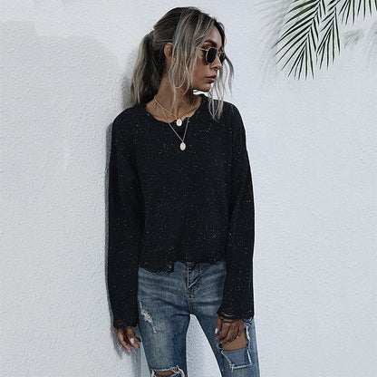 Sweat-shirt Femme Tendance Effet Pailleté