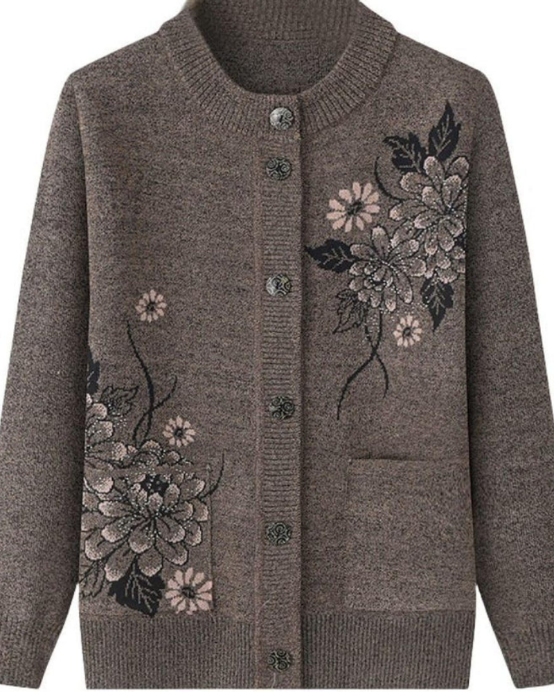 Gilet femme à motif floral