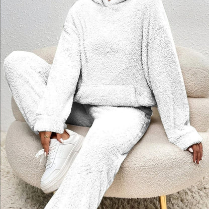 Ensemble de survêtement douillet à capuche pour femme (Collection Printemps)