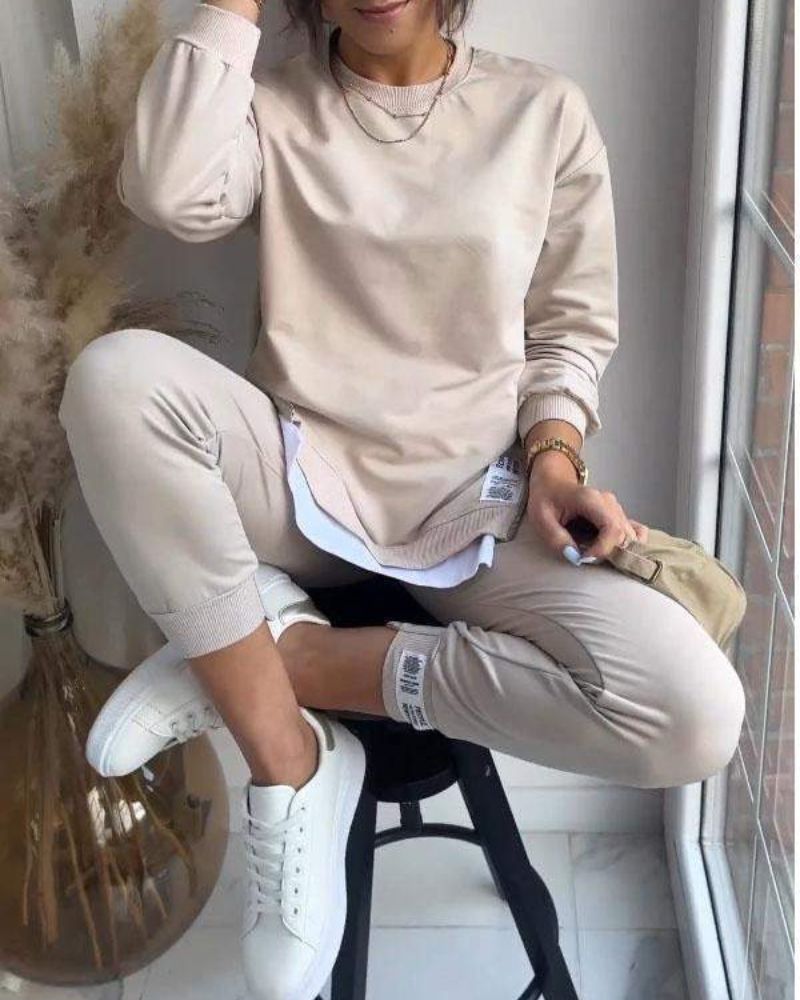 Ensemble deux pièces tendance pull et pantalon