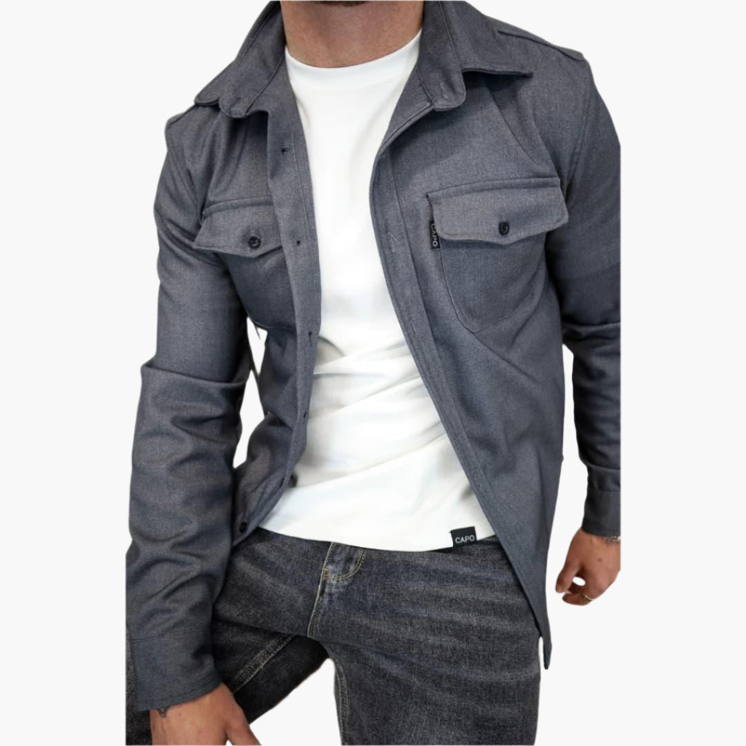 Veste chemise moderne - Chemise-veste polyvalente pour les loisirs et le travail