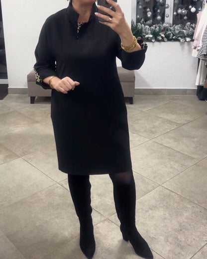 Robe élégante à col montant Chic