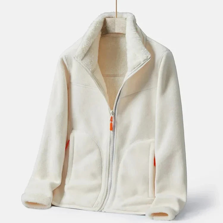 Veste polaire femme à double boutonnage Chaude Élégante