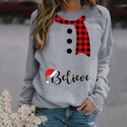 Pull de Noël femme manches longues Modal doux