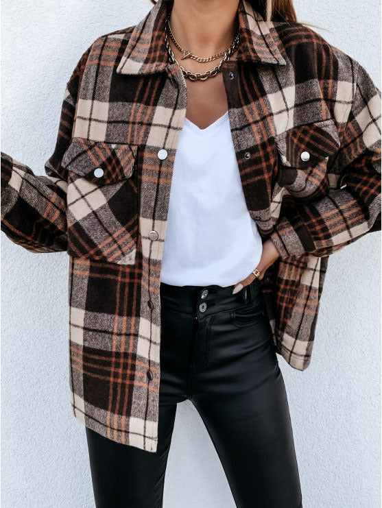 Große Flanell-Shirtjacke Karo Übergröße - IdealeKleiden