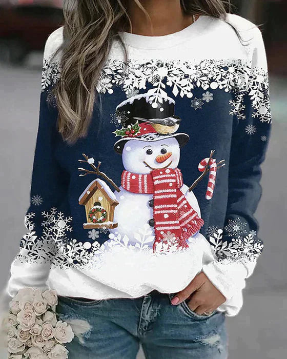 Robe d'hiver motif bonhomme de neige