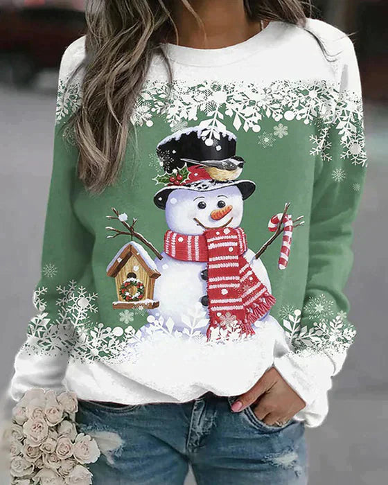 Robe d'hiver motif bonhomme de neige