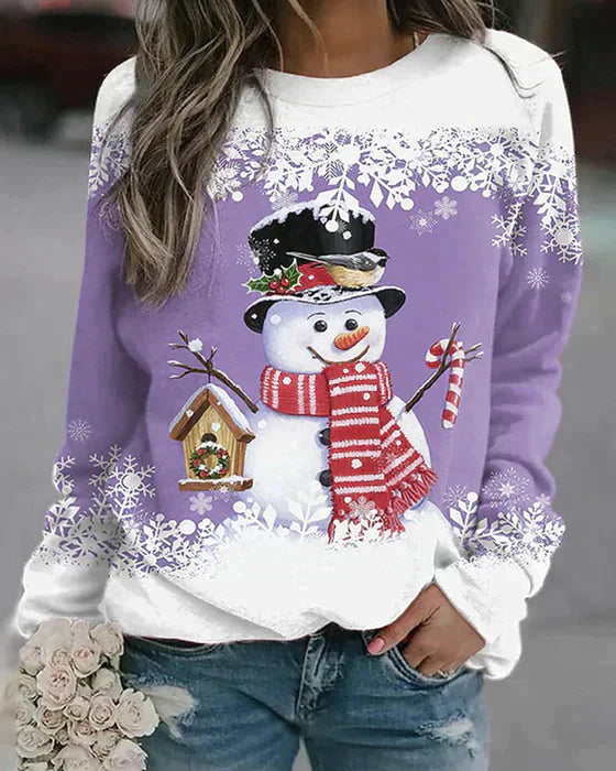 Robe d'hiver motif bonhomme de neige