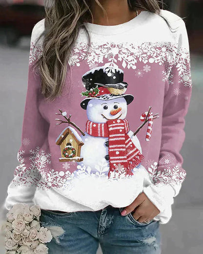 Robe d'hiver motif bonhomme de neige