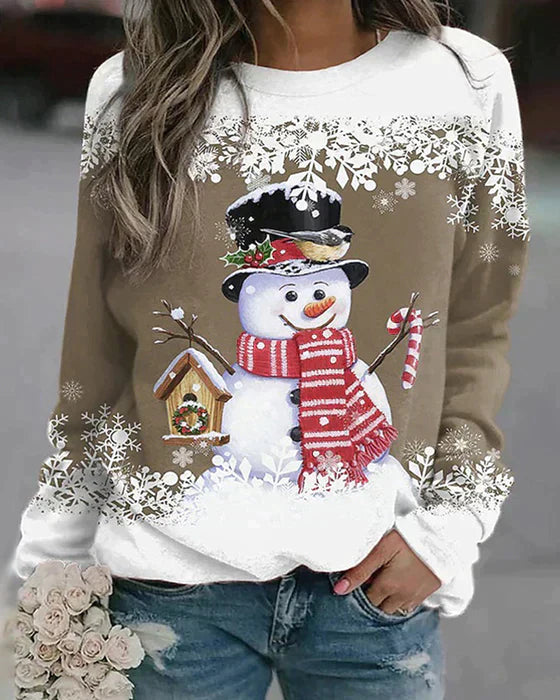 Robe d'hiver motif bonhomme de neige