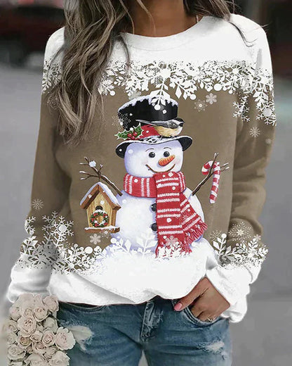 Robe d'hiver motif bonhomme de neige