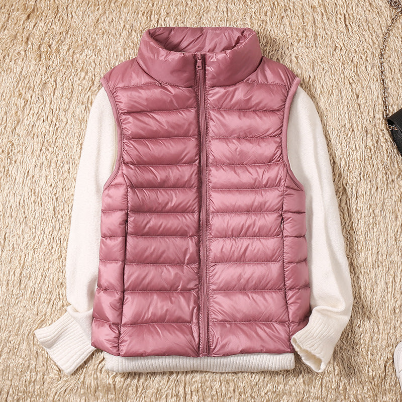 Doudoune sans manches légère femme - Veste chaude d'extérieur pour l'automne et l'hiver