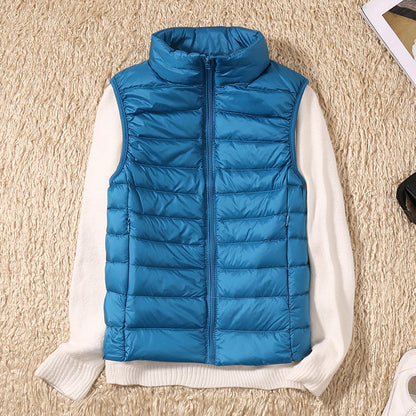 Doudoune sans manches légère femme - Veste chaude d'extérieur pour l'automne et l'hiver