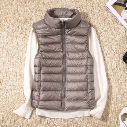 Leichte Daunenweste Damen - Warme Outdoorjacke für Herbst Winter - IdealeKleiden