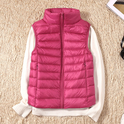 Doudoune sans manches légère femme - Veste chaude d'extérieur pour l'automne et l'hiver