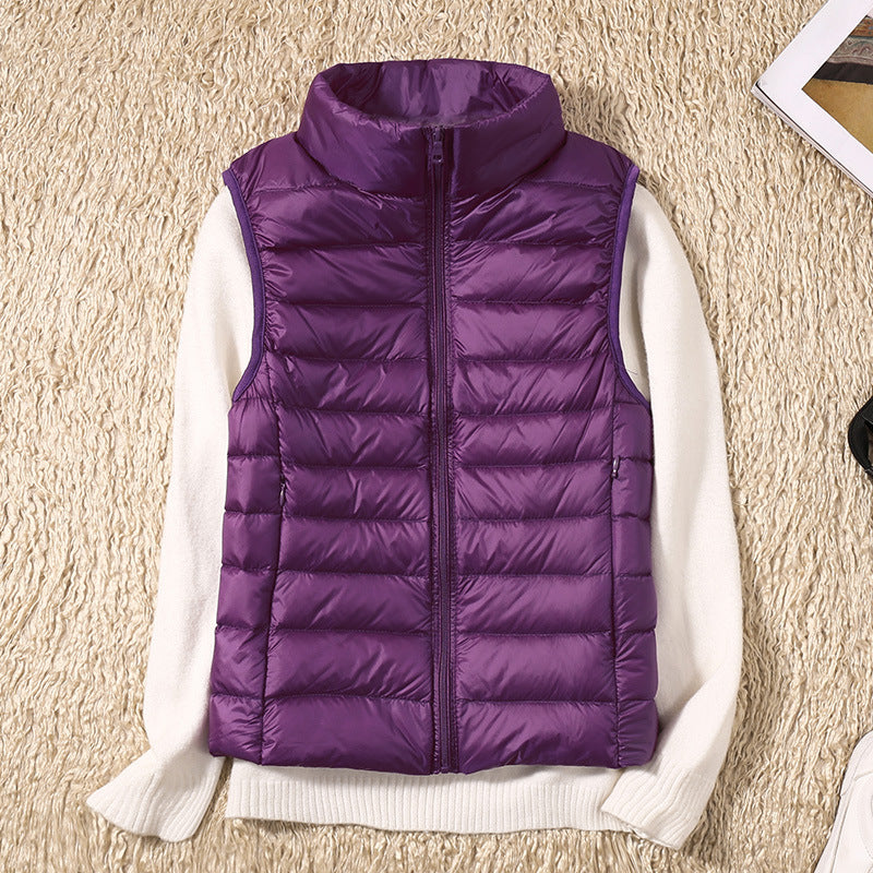 Doudoune sans manches légère femme - Veste chaude d'extérieur pour l'automne et l'hiver