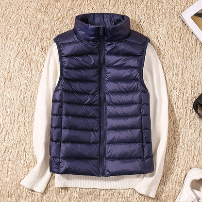 Doudoune sans manches légère femme - Veste chaude d'extérieur pour l'automne et l'hiver