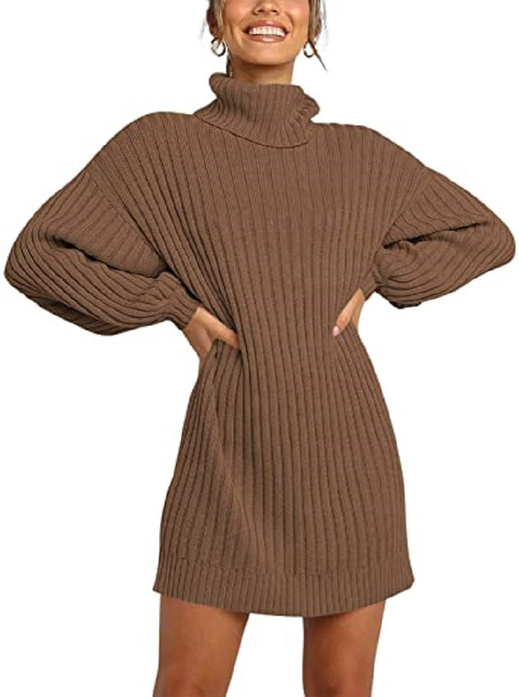 Robe pull femme élégante manches larges