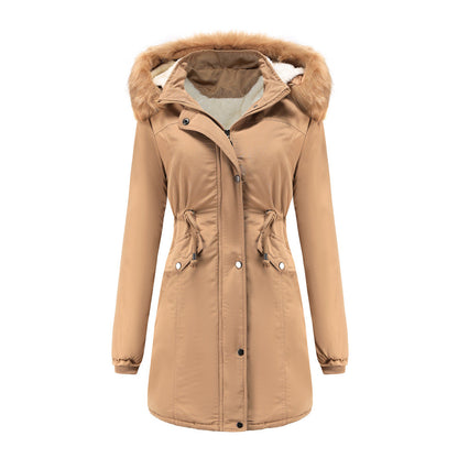 Veste d'extérieur femme chaude fonctionnelle à capuche