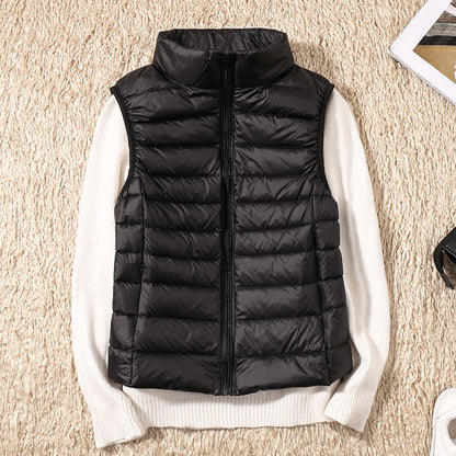 Doudoune sans manches légère femme - Veste chaude d'extérieur pour l'automne et l'hiver