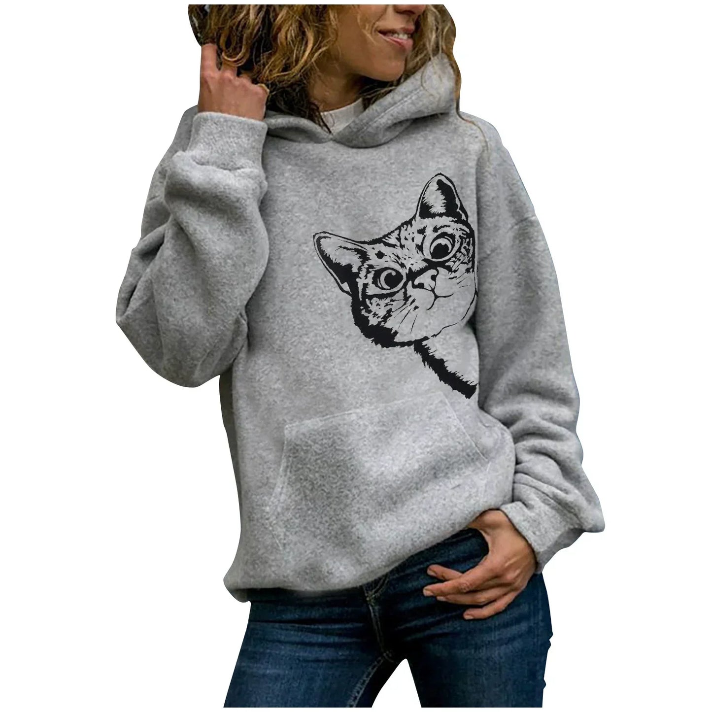 Sweat-shirt à capuche Grande taille Confortable