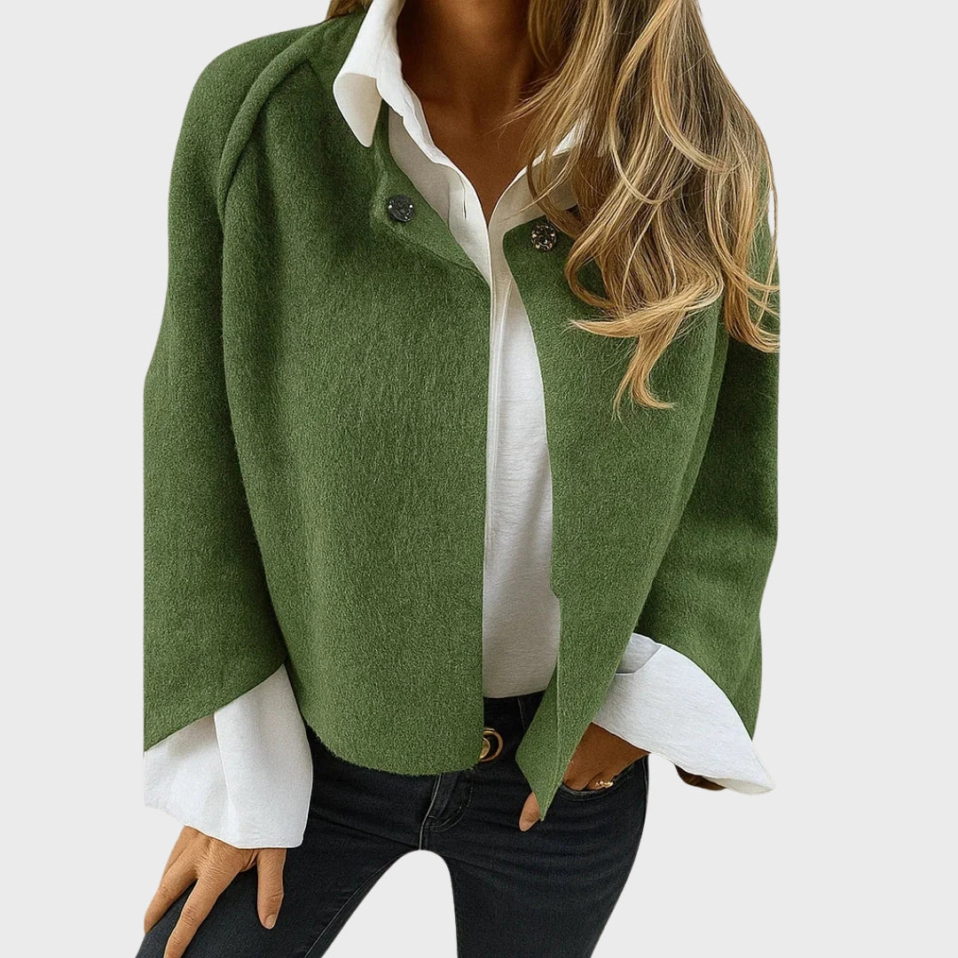 Manteau court élégant femme chaud