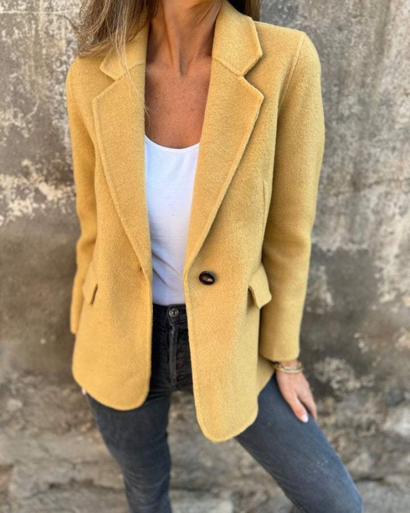 Élégant blazer, design à un bouton