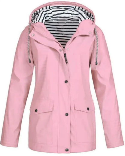 Veste d'extérieur imperméable et coupe-vent pour femme