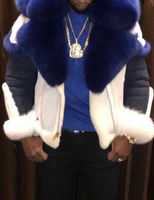 Veste d'hiver homme élégante fourrure de luxe design