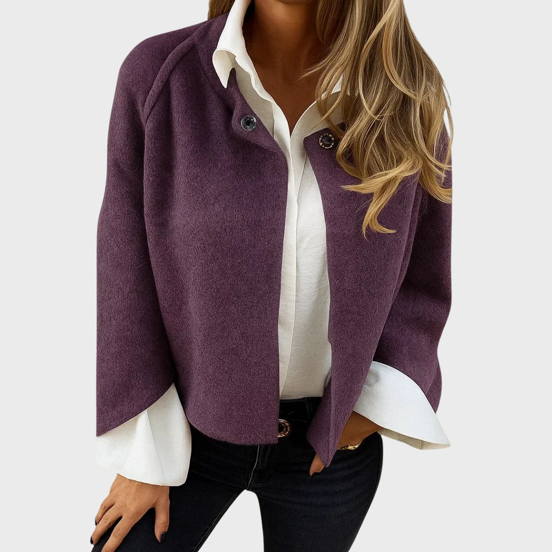 Manteau court élégant femme chaud