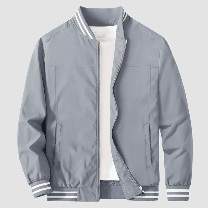 Veste légère avec fermeture éclair et style bicolore