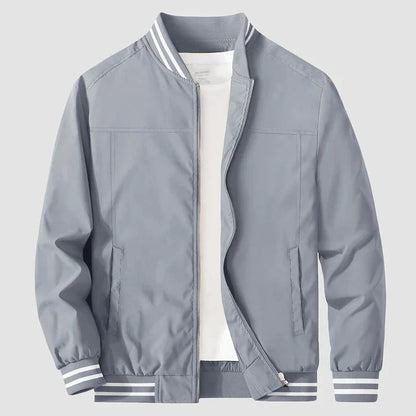 Veste légère avec fermeture éclair et style bicolore