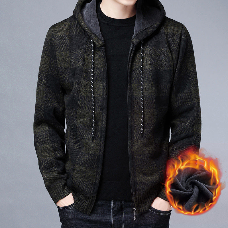 Veste molletonnée homme chaude mélange de laine confortable