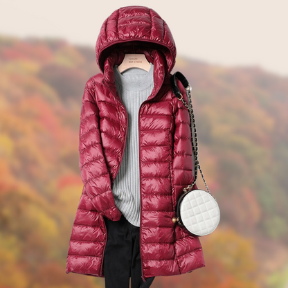 Doudoune légère à capuche pour femme