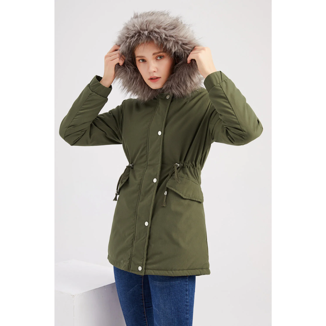 Damen Winterjacke Langarm Warm Isoliert - IdealeKleiden