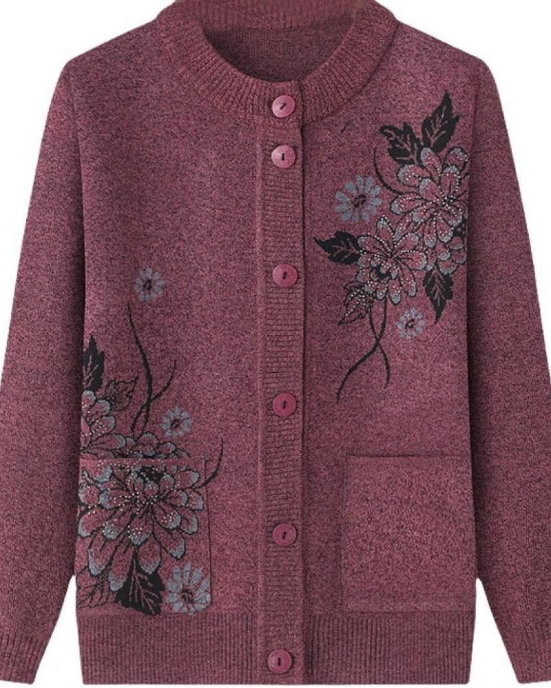 Gilet femme à motif floral