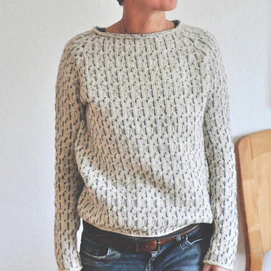 Pulls élégants gris col rond pour femme