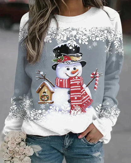 Robe d'hiver motif bonhomme de neige
