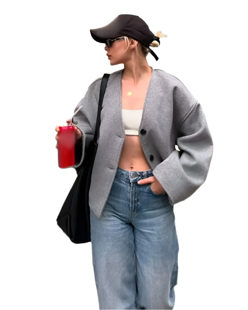 Blazer de luxe pour femme en fausse fourrure élégant