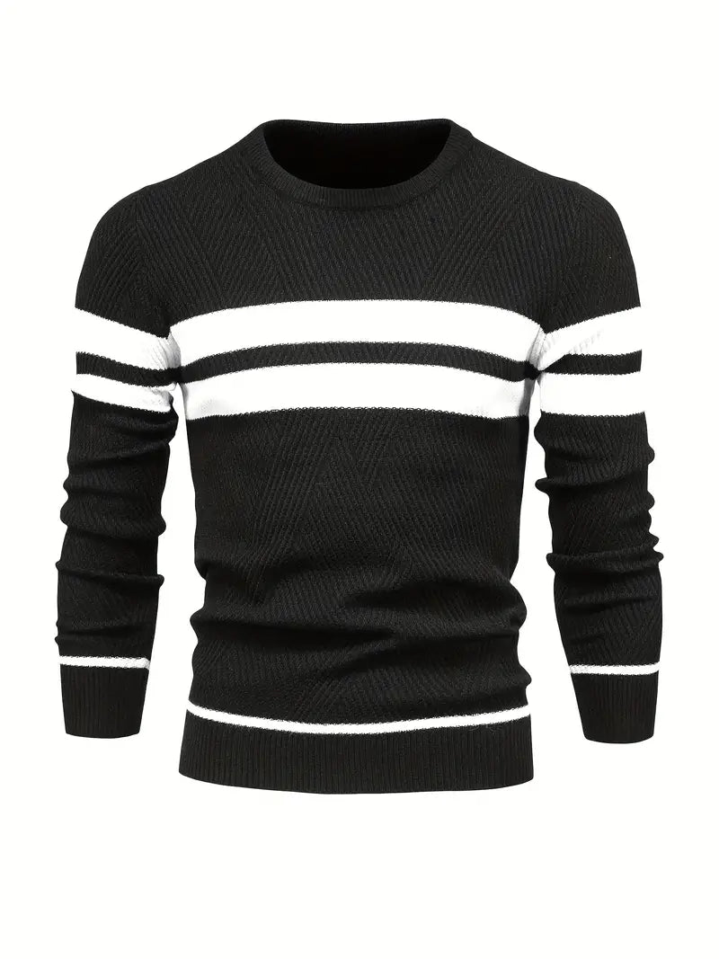 Pull-over homme motif rayé moderne