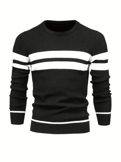 Pull-over homme motif rayé moderne