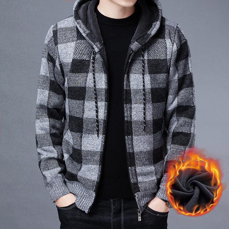 Veste molletonnée homme chaude mélange de laine confortable