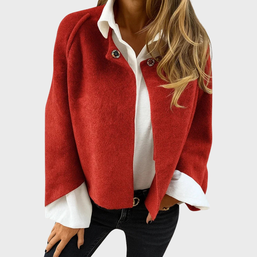 Manteau court élégant femme chaud