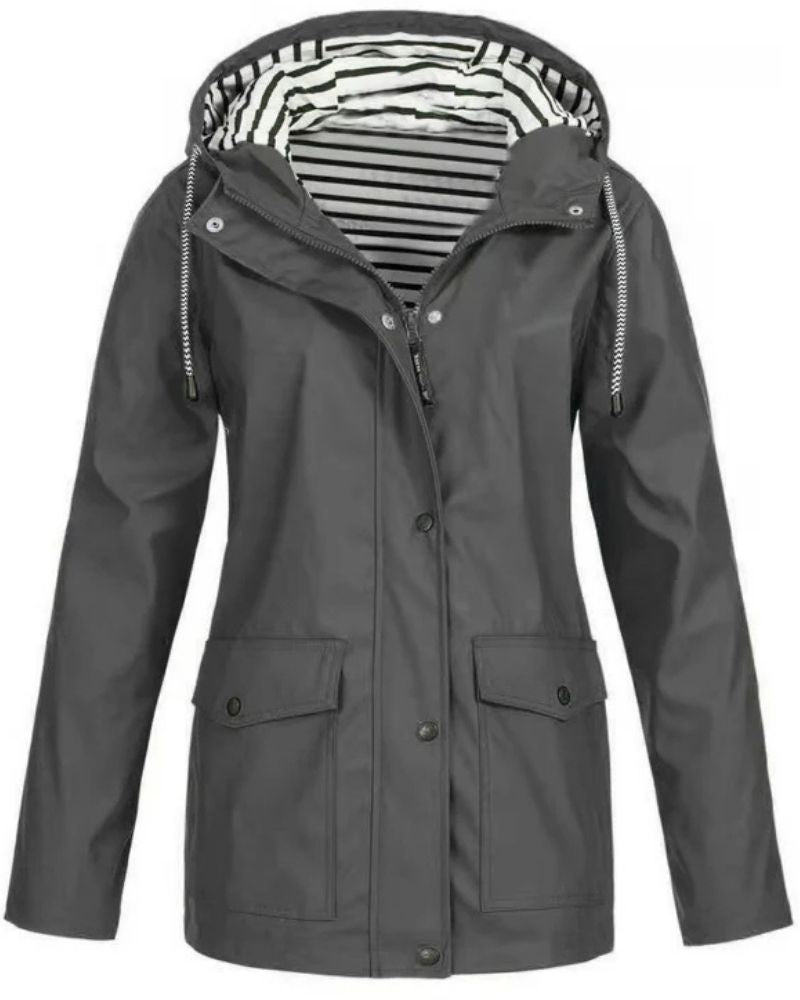 Veste d'extérieur imperméable et coupe-vent pour femme