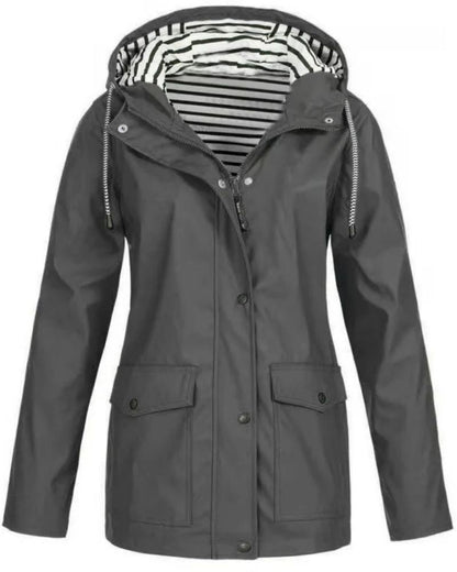 Veste d'extérieur imperméable et coupe-vent pour femme